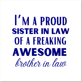 Funny brother in law and World's best  sister in law shirts Posters and Art